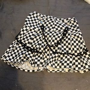 checkered skirt